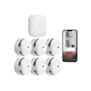 X-Sense Bundel – 6 Slimme Rookmelders XS01-M + SBS50 Communicatiehub