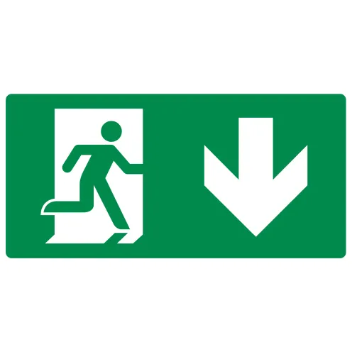 [BBS-000010091] Pictogram nooduitgang naar beneden