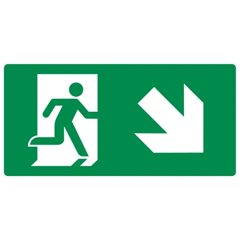 [BBS-000010092] Pictogram nooduitgang rechts beneden