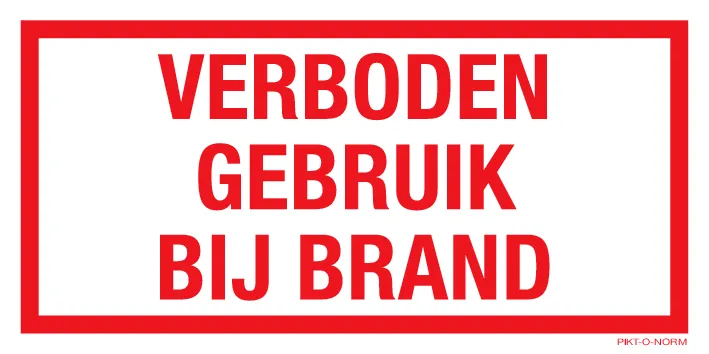 [BBS-000010126] Sticker Verb.gebruik.brand 120x60