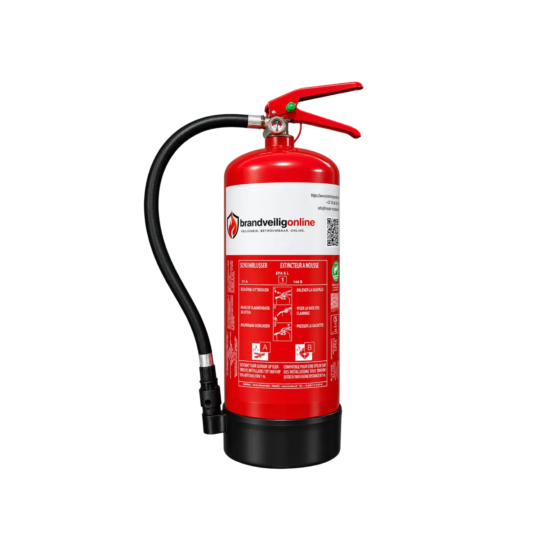 [BBS-000010173] Schuimblusser 6 liter – Fluorvrij – 21A-144B – Permanente druk – BENOR