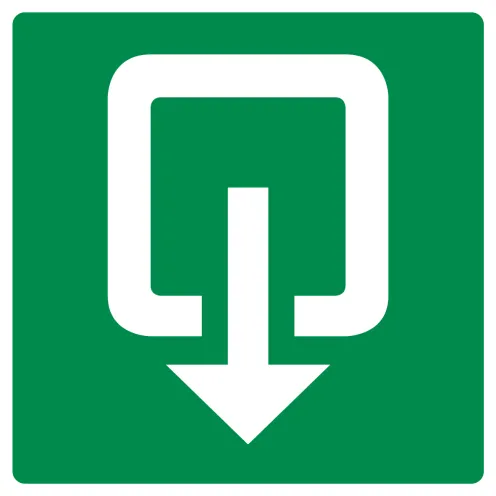 [BBS-000010145] Pictogram Uitgang (Sticker, 100x100mm)