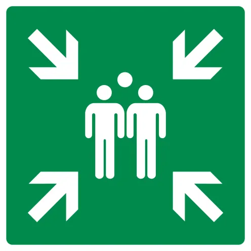 [BBS-000010148] Pictogram verzamelplaats (200x200mm, Sticker)