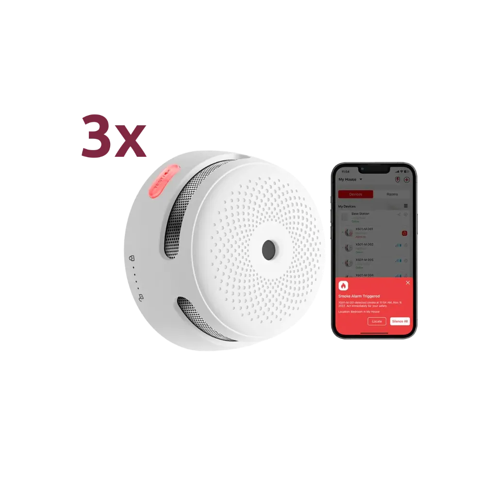 [BBS-000010206] X-Sense XS01-M Slimme Rookmelder met SBS50 Hub-ondersteuning - Set van 3