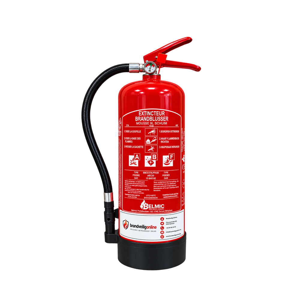 Schuimblusser 9 liter - 27A-183B-40F - Permanente druk - BENOR B