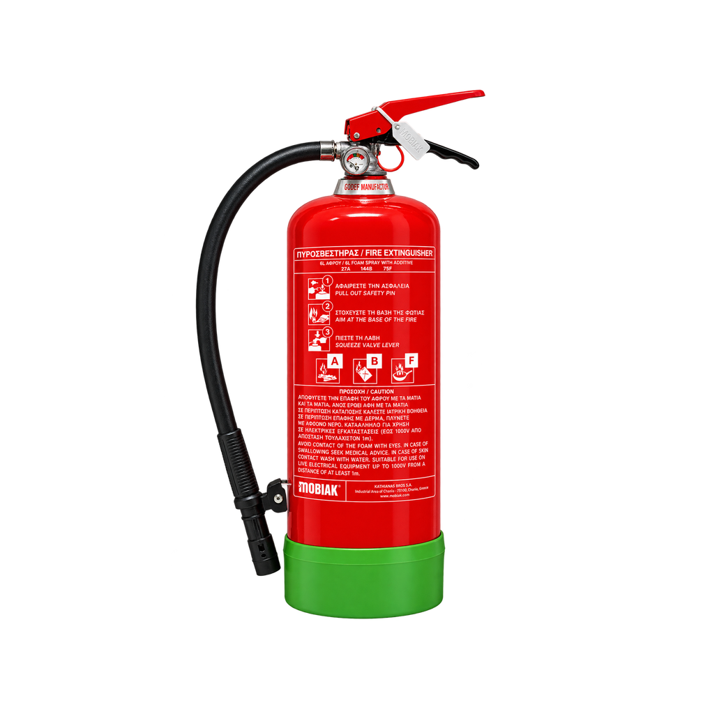 Schuimblusser 6 liter – Fluorvrij – 27A-144B-25F – Permanente druk – BENOR